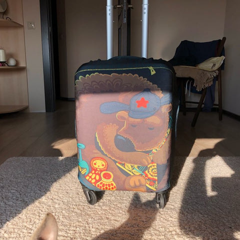 Image of Elastic Fabric luggage Cover Travel Accessories Cute Kids